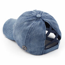 Load image into Gallery viewer, Monogram Hat - Criss Cross Back