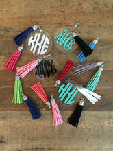 Load image into Gallery viewer, Monogram Keychain with Tassel