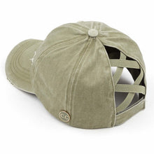 Load image into Gallery viewer, Monogram Hat - Criss Cross Back