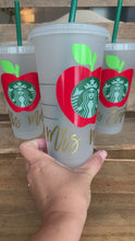 Load and play video in Gallery viewer, Teacher Themed Starbucks Personalized Tumbler - Reusable
