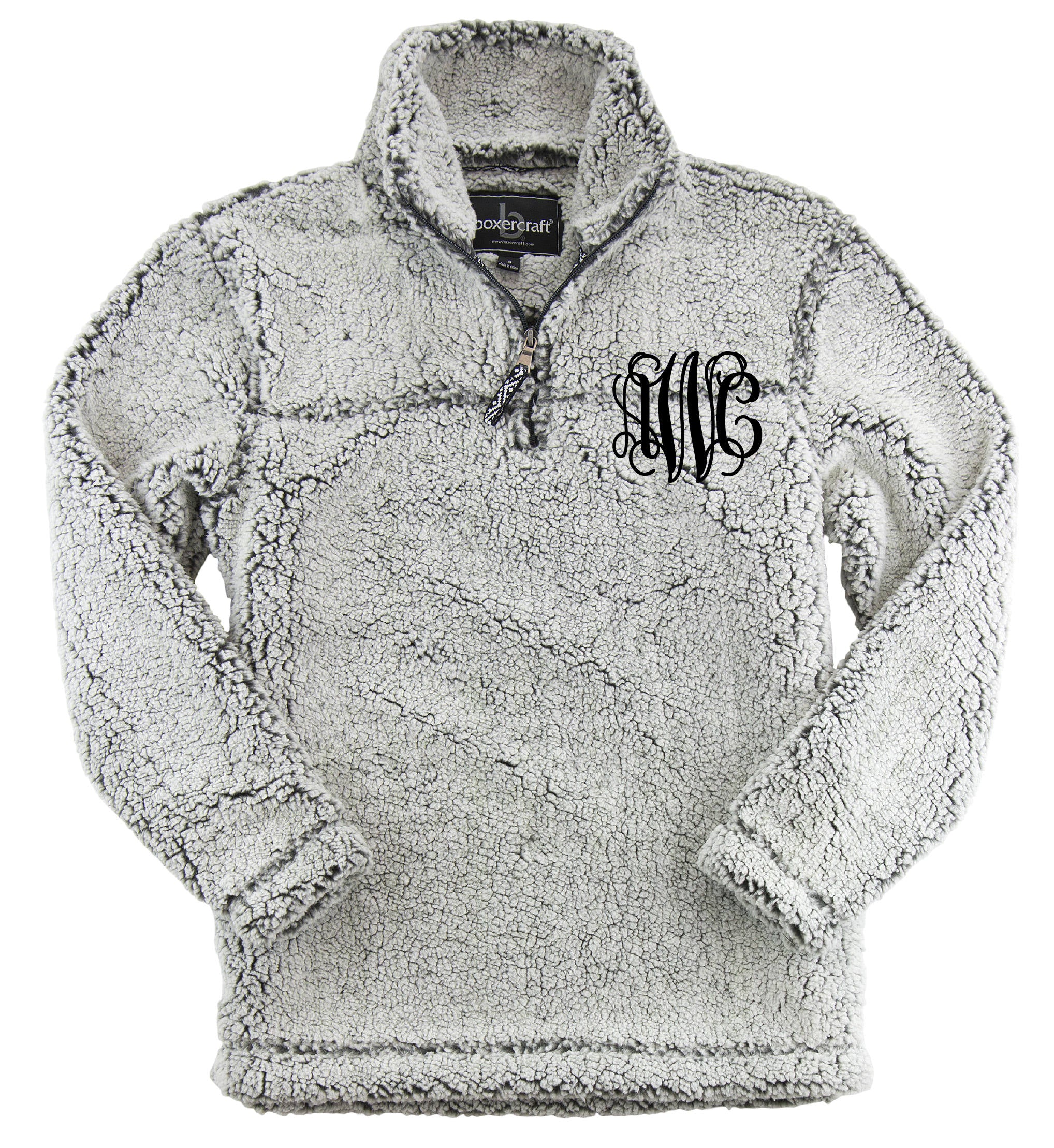 Monogram Sweatshirt Sherpa Pullover – Carly's Customs