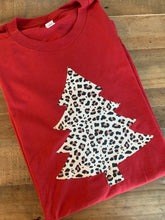Load image into Gallery viewer, Christmas Tree Leopard Shirt
